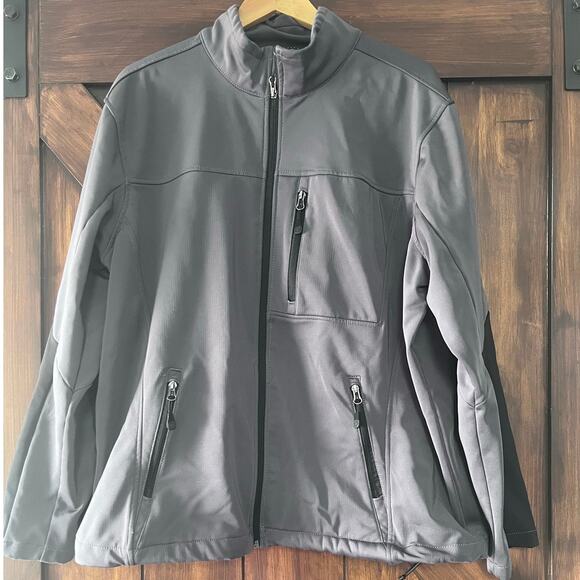 Swiss Tech Gray Men's Zip Up Jacket - Picture 1 of 9